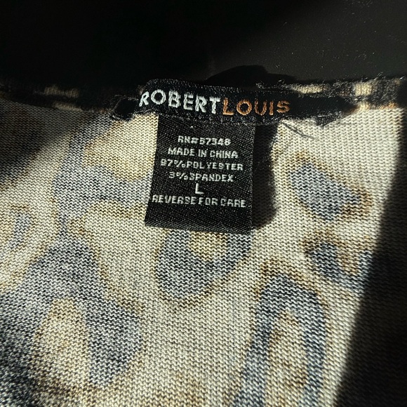 Robert Louis Leopard dress with long sleeves. Size large - Picture 2 of 6